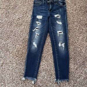 KanCan Dark Blue Distressed Skinny Jeans